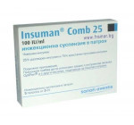 Инсуман Комб 25 сусп. 300IU(Insuman Comb) 5х3мл
